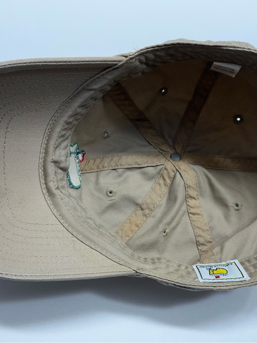 Masters Augusta National Golf Hat Khaki Strap Adjustable Cap American Needle - Picture 7 of 8